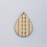 Southwestern Lines Teardrop Dangle Earring Blanks Lot of 15 Pairs