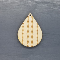 Southwestern Lines Teardrop Dangle Earring Blanks Lot of 15 Pairs