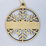 Breckenridge Ornament Handmade Wood Ornament Colorado Souvenir CO Mountain Resort Ski Skiing Skier Gift Snowflake