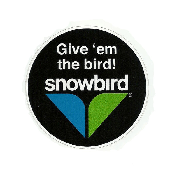 Snowbird Utah Decal – UT Sticker – Utah Souvenir – Travel Sticker 3" Travel Gift Give 'em the Bird Snowbird Logo Ski and Summer Resort