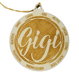 Gigi Christmas Ornament - Character Traits - Handmade Wood Ornament -  Gift for Gigi - Gigi Gift - Kind Helpful Caring 3.5"