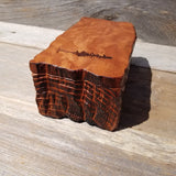 Redwood Jewelry Box Curly Wood Engraved Rustic Handmade California #462 Memento Box Gift for Men Gift for Women Anniversary Gift