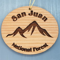 San Juan National Forest Ornament Handmade Wood Ornament Colorado Souvenir