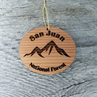 San Juan National Forest Ornament Handmade Wood Ornament Colorado Souvenir
