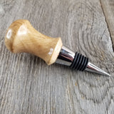 Wood Wine Stopper Maple Hand Turned Handmade Smooth Top Bottle Cork #304 - Wood Gift