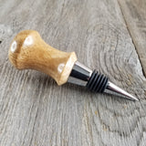 Wood Wine Stopper Maple Hand Turned Handmade Smooth Top Bottle Cork #304 - Wood Gift