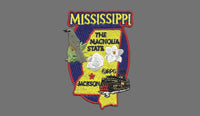 Mississippi Patch State Travel Patch MS Souvenir Embellishment or Applique 3" The Magnolia State Jackson Mockingbird Ferry Magnolia Iron On