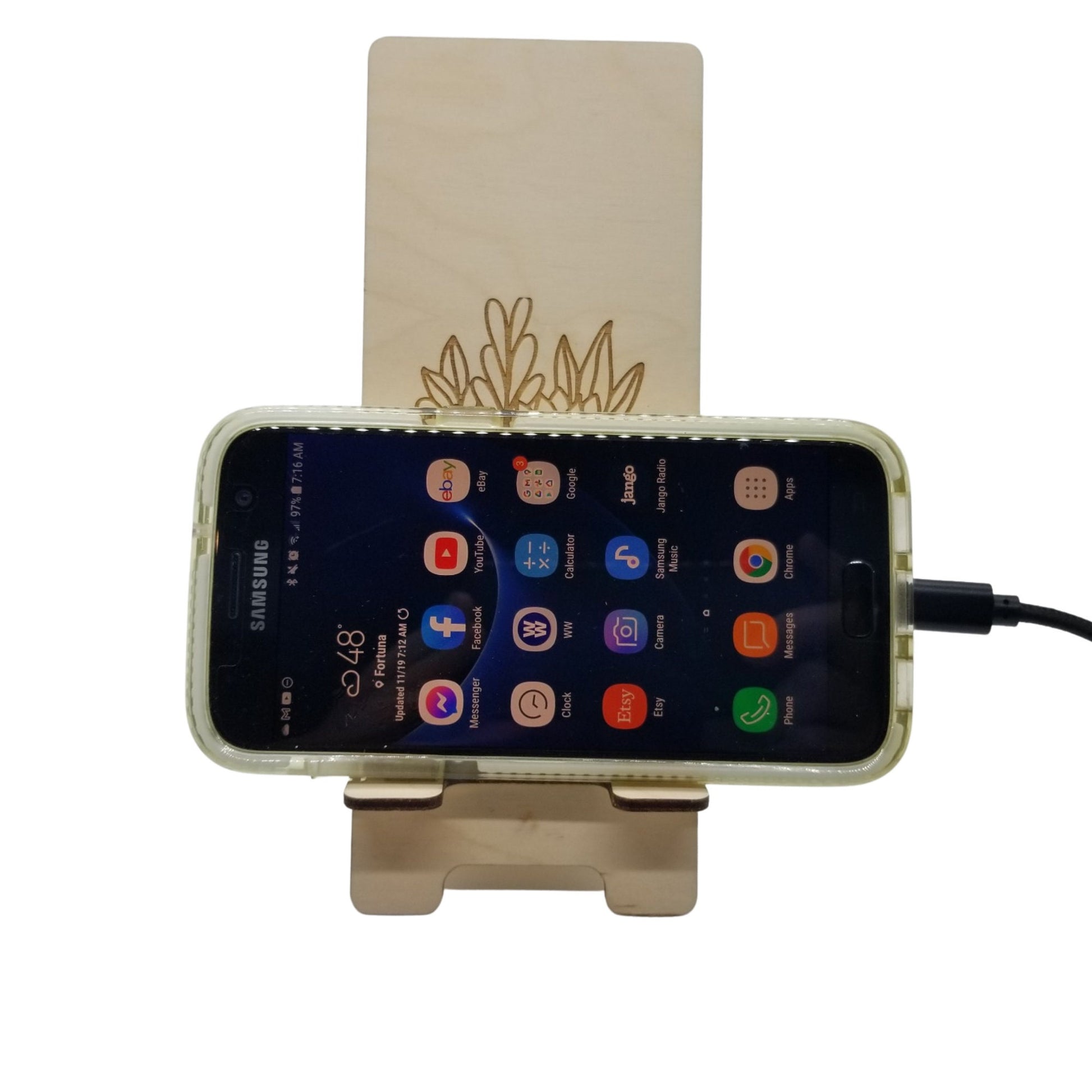 succulent mobile Succulent Cell Phone Stand - Cell Phone Holder - Wood Stand