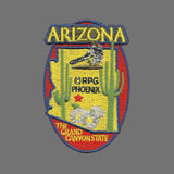 Arizona Patch – AZ State Shape- Travel Patch Iron On – The Grand Canyon State Souvenir Patch – Embellishment Applique – Travel Gift 3"