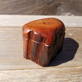 Wood Ring Box Redwood Rustic Handmade California Storage Live Edge Mini #522 Birthday Gift Christmas Gift Mother's Day Gift