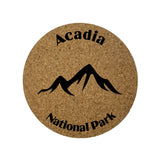 Acadia National Park Cork Coasters Set of 4 Mountains Maine Souvenir Cadillac Mountain ME Souvenir Travel Gift Memory from Home