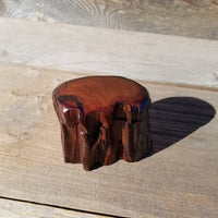 Wood Ring Box Redwood Rustic Handmade California Storage Live Edge Mini #330 Birthday Gift Christmas Gift Mother's Day Gift