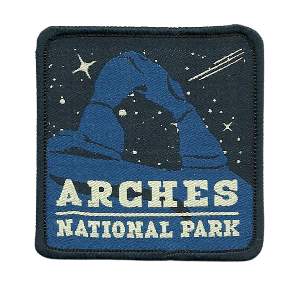 Utah Patch – Arches National Park – Travel Patch Iron On – UT Souvenir Patch – Applique – 2.5″ Travel Gift Embellishment Night Scene