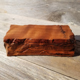 Wood Jewelry Box Redwood Tree Engraved Rustic Handmade Curly Wood #436 Mens Valet Christmas Gift 5th Anniversary