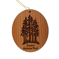 Sequoia National Park Ornament - Forest Trees Christmas - Handmade Wood Ornament - Travel Gift - California Redwoods Souvenir Multi Trees