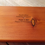 Redwood Wood Cribbage Board Handmade Laser Engraved 3 Player #442 USA Card Game Birthday Gift Christmas Gift California Souvenir