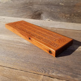 Redwood Wood Cribbage Board Handmade Laser Engraved 3 Player #442 USA Card Game Birthday Gift Christmas Gift California Souvenir