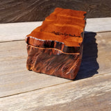 Redwood Jewelry Box Curly Wood Engraved Rustic Handmade California #498 Memento Box, Mom Gift, Anniversary Gift