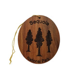 Sequoia National Park Ornament - Forest Trees Christmas - 3 Giant Sequoias - Travel Gift - California Souvenir Handmade Wood