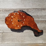 Wood Clock Wall Hanging Redwood Handmade Burl #425 Housewarming Gift Realtor Gift Redwood Burl Wall Clock Small
