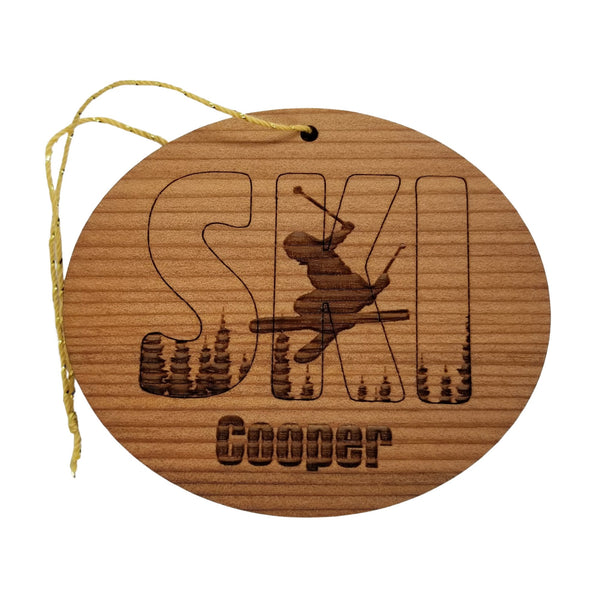 Cooper Ski Resort Colorado Ski Ornament - Handmade Wood Ornament - CO Souvenir - Ski Skiing Skier Trees Christmas Travel Gift