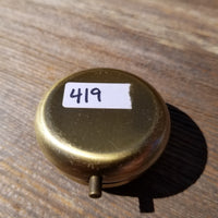 California Burl  Handmade Pill Box 3 Sections Redwood Top Souvenir Memento Rustic Antique Bronze #419