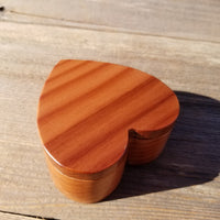 Handmade Wood Box with Redwood Heart Ring Box California Redwood #315