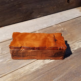 Redwood Jewelry Box Curly Wood Engraved Rustic Handmade California #500 Memento Box, Mom Gift, Anniversary Gift