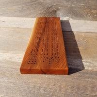 Redwood Wood Cribbage Board Handmade Laser Engraved 3 Player #443 USA Card Game 2 Tone Birthday Gift Christmas Gift California Souvenir