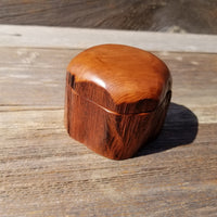 Wood Ring Box Redwood Rustic Handmade California Redwood Jewelry Box Storage Box Token Ashes #511