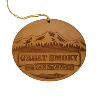 Smoky Mountains Ornament Handmade Wood Ornament Tennessee Souvenir Christmas Ornament Great Smoky Mountains National Park TN Travel Gift