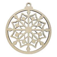 Color Your Own Ornament - Wood Art ONLY - Globe Cutout Snowflake Ornament DIY  - Coloring Project - Craft Supply - Kids Craft Project