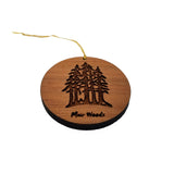 Sequoia National Park Ornament - Forest Trees Christmas - Handmade Wood Ornament - Travel Gift - California Redwoods Souvenir Multi Trees