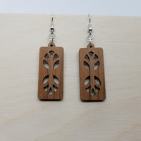 Redwood Earrings - Cutout Branches or Tree Earrings - California Redwood Dangle Earrings - CA Souvenir Keepsake - Anniversary Gift