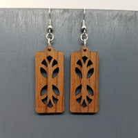 Redwood Earrings - Cutout Branches or Tree Earrings - California Redwood Dangle Earrings - CA Souvenir Keepsake - Anniversary Gift