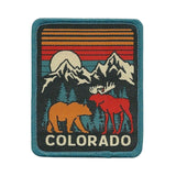 Colorado Patch – CO Travel Souvenir Patch 2.75" Iron On Sew On Embellishment Applique Retro Mountains Bear Moose