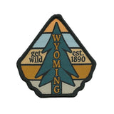Wyoming Patch – WY Get Wild est. 1890 - Travel Patch – Souvenir Patch 2.5" Iron On Sew On Embellishment Applique