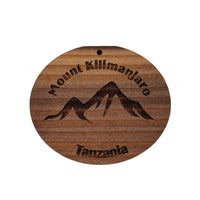Mount Kilimanjaro Ornament Wood Ornament Tanzania Africa Souvenir Mountain Ornament Climbing Hiking