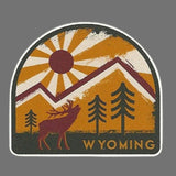 Wyoming Decal – WY Travel Sticker – Souvenir Sticker – Travel Gift 2" Made in USA 2 Inch Arch