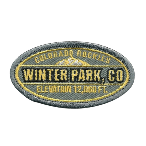 Winter Park – Colorado Patch – Ski Patch- CO Ski – Colorado Souvenir – Travel Patch – Iron On –  Applique Embellishment 3" Oval