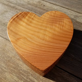 Wood Heart Box with California Redwood Jewelry Box - Ring Box - Handmade #261 Christmas Gift - Anniversary Gift - Mother's Day Gift Idea