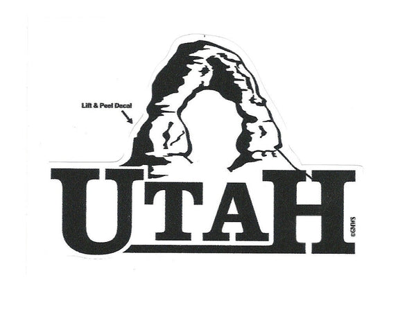 Utah Decal – UT - Delicate Arch - Travel Sticker – UT Souvenir Decal – Travel Gift 3.25" Made in USA Car Decal Water Bottle National Park
