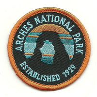 Arches National Park Patch - Utah Travel Patch Iron On – UT Souvenir Embellishment Applique – Travel Gift 2.5" Delicate Arch Sandstone