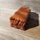 Wood Jewelry Box Redwood Tree Engraved Rustic Handmade Curly Wood #436 Mens Valet Christmas Gift 5th Anniversary