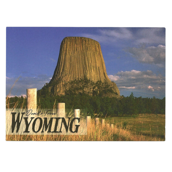 Devils Tower Postcard WY 5x7 Jumbo Large  Wyoming - Great for Crafting - Decoupage - Scrapbooking Supply