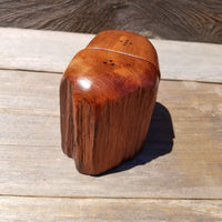Wood Salt and Pepper Shakers Redwood Rustic Handmade #478 California Cabin Lodge Man Cave Camping Gift for Men