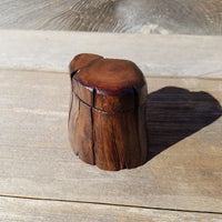Wood Ring Box Redwood Rustic Handmade California Storage Live Edge Mini #340 Birthday Gift Christmas Gift Mother's Day Gift