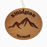 Killington VT Ornament Handmade Wood Ornament Vermont Souvenir Mountains Ski Resort Skiing Skier VT