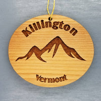 Killington VT Ornament Handmade Wood Ornament Vermont Souvenir Mountains Ski Resort Skiing Skier VT
