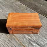 Wood Jewelry Box Burl Redwood Rustic Handmade California Storage Live Edge #401 5th Anniversary Gift Christmas Present 4 x 6 Box